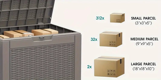 35 Gallon Waterproof Outdoor Deck Box with Locking Hole – Resin Organizer Storage Box with Side Handles – Patio, Garden, Backyard Storage Bin, Cabinet & Rack – Easy to Move, Weather-Resistant Outdoor Storage Solution